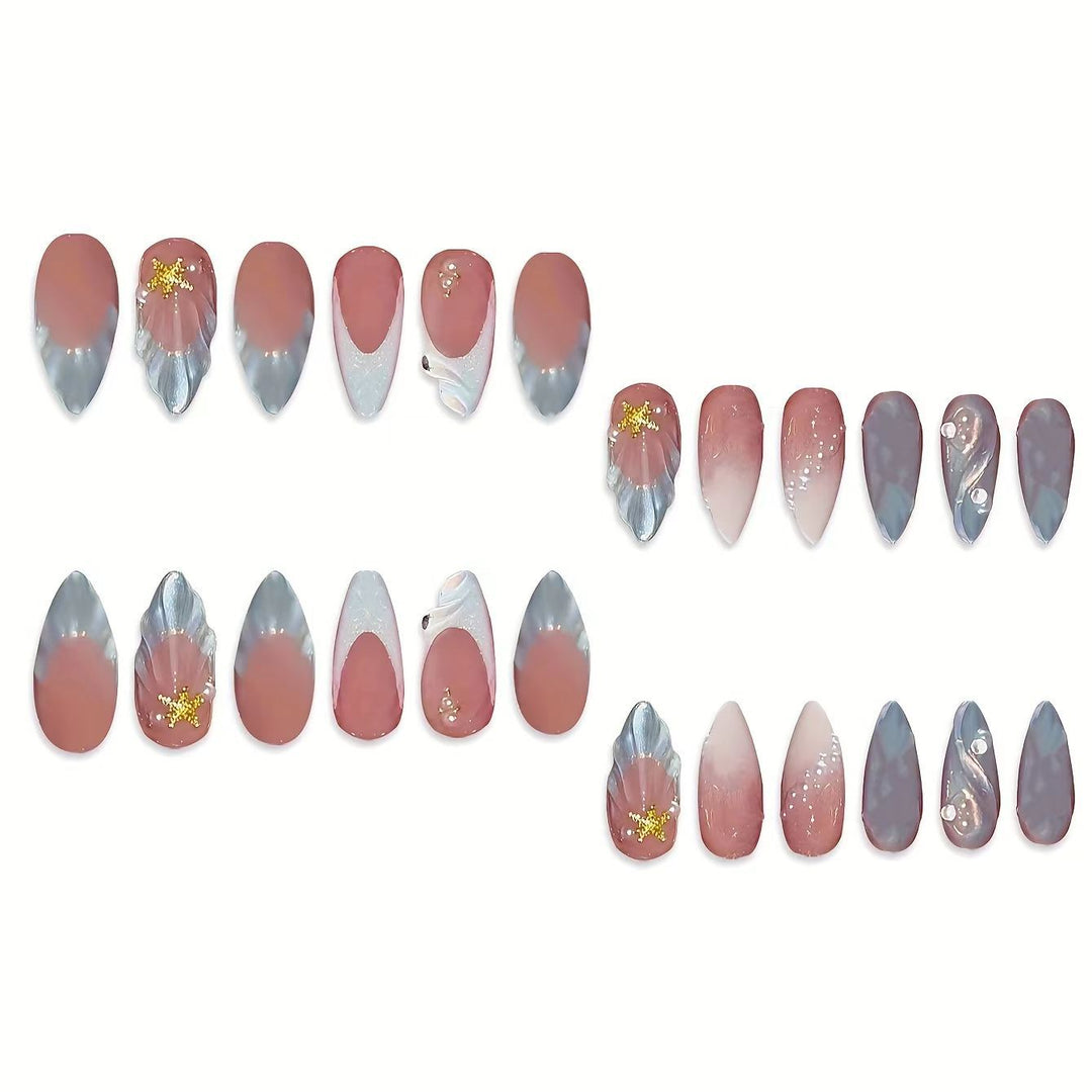 Mermaid-Inspired Press-On Nail Art Stornfield