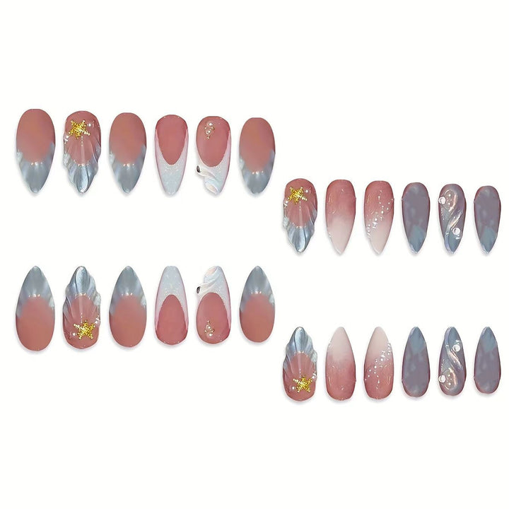 Mermaid-Inspired Press-On Nail Art Stornfield