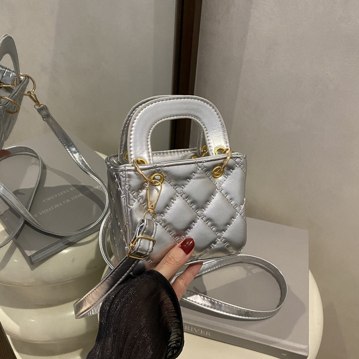 Quilted Patent Mini Satchel