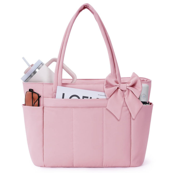 Elegant tote bag with bow design Stornfield