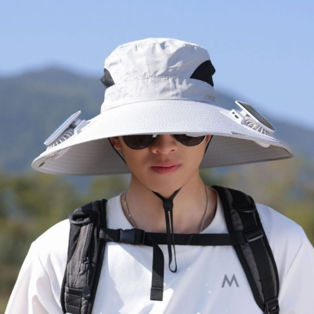 tactical fishing hat with wide brim, mesh ventilation and adjustable chin strap Stornfield