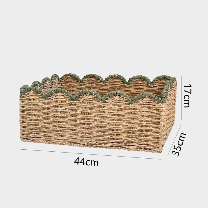 Decorative storage basket with wave edge Stornfield