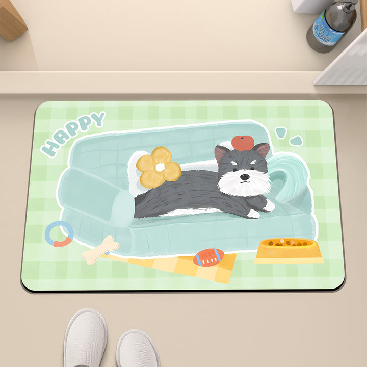 Playful Pet-Themed Floor Mat
