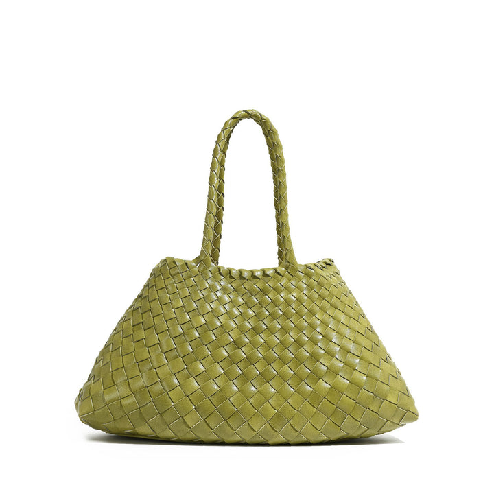 Handcrafted Woven Leather Tote Stornfield