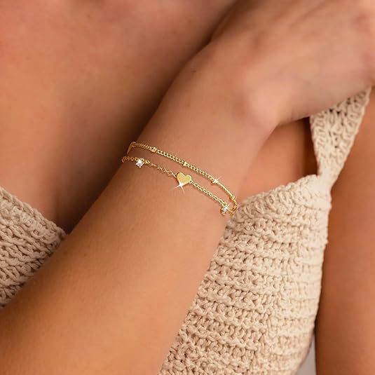 Elegant Heart Charm Chain Bracelet Stornfield