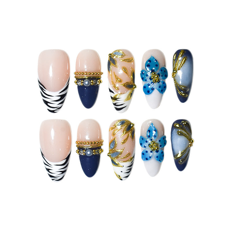 Elegant Artistic Press-On Nail Extensions Stornfield