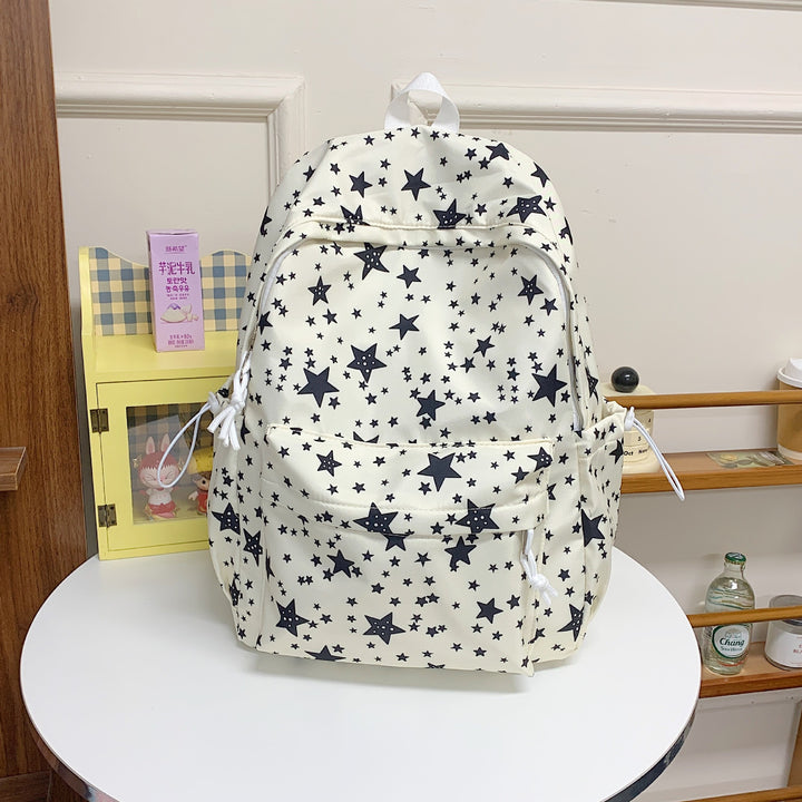 Backpack with High-Quality Star Pattern and Multifunctional Compartments Stornfield