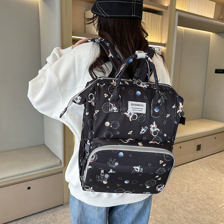Cosmic-Themed Multi-Functional Diaper Backpack Stornfield