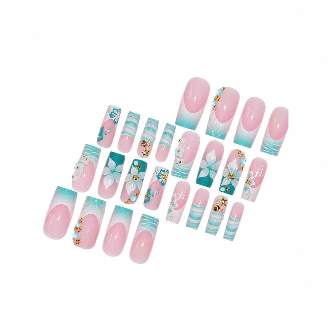 Luxurious Floral Art Nail Enhancements Stornfield