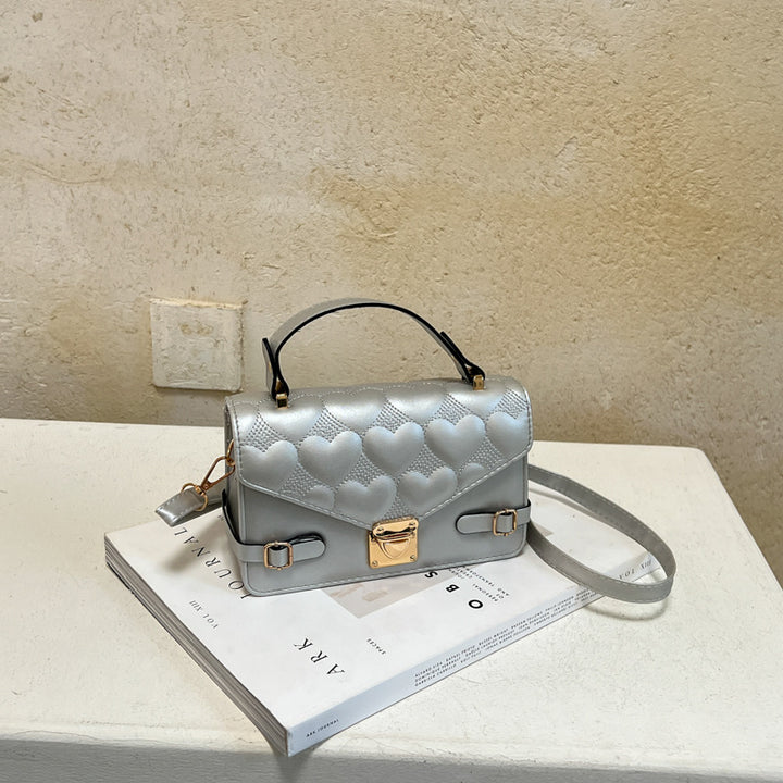 Heart-Quilted Handbag