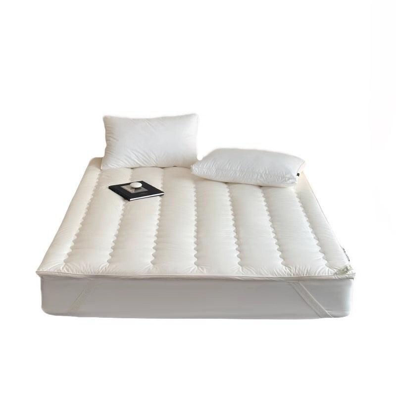 Quilted Hypoallergenic Fitted Mattress Topper with Elastic Corner Straps