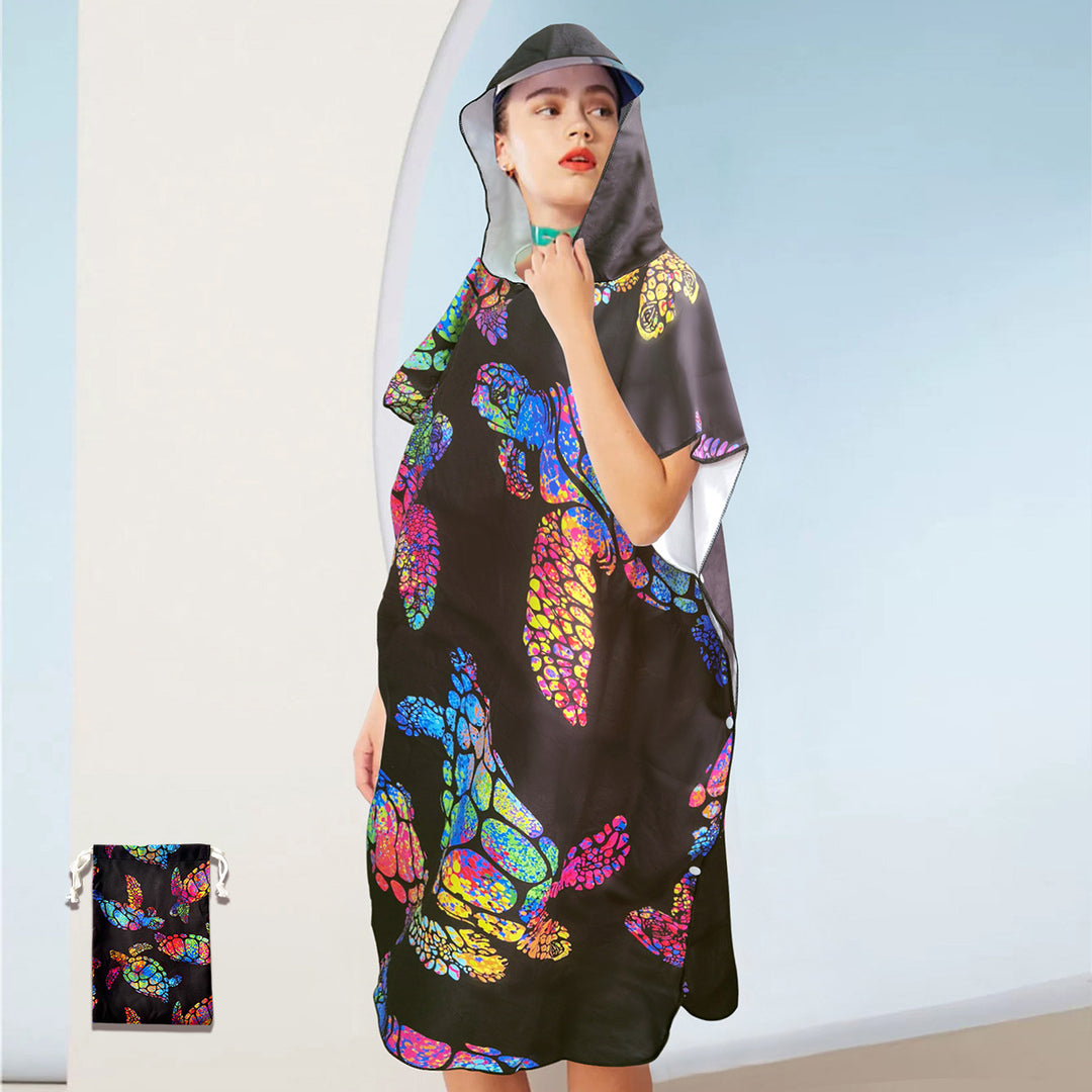 Bath towel with colorful sea turtle design Stornfield