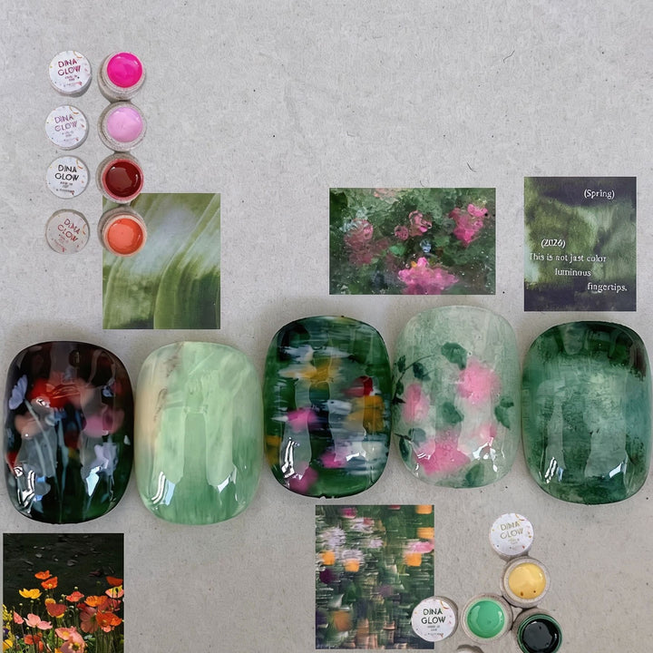 Artistic Cat-Themed Press-On Nail Art Set Stornfield