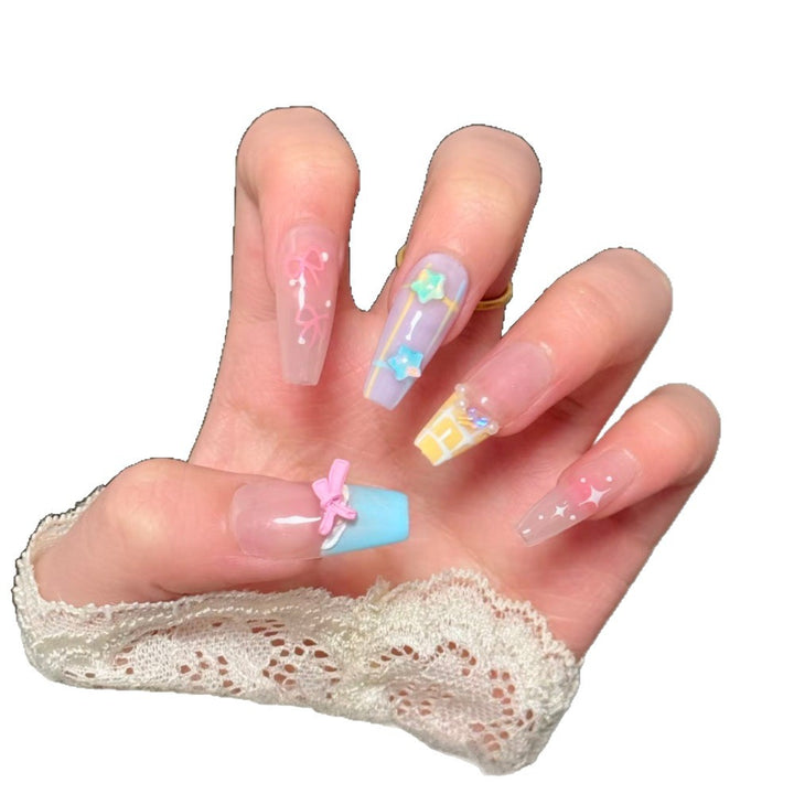 Artificial nails with Playful Design Stornfield