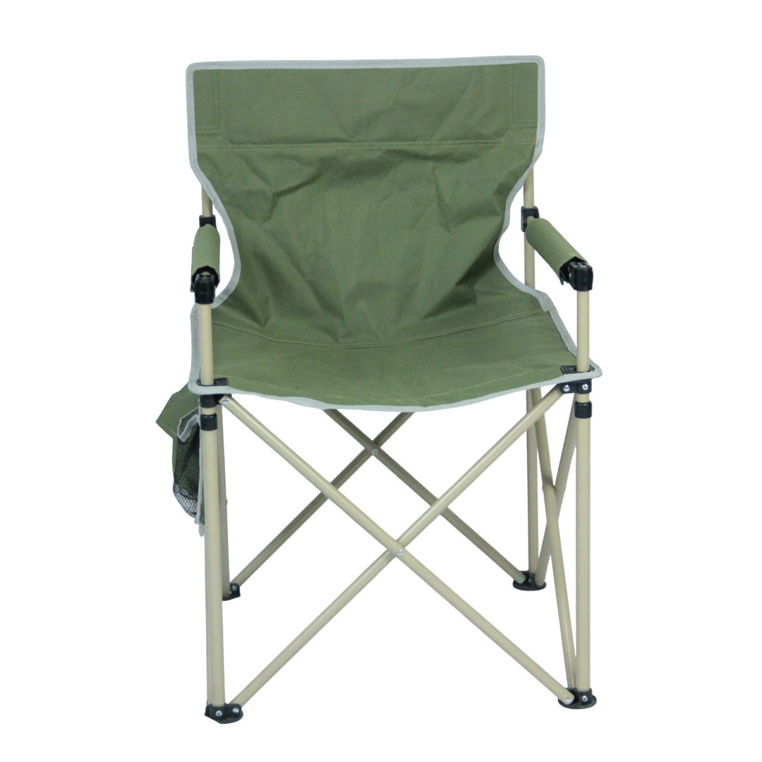 Folding chair with integrated cup holder and carrying bag Stornfield