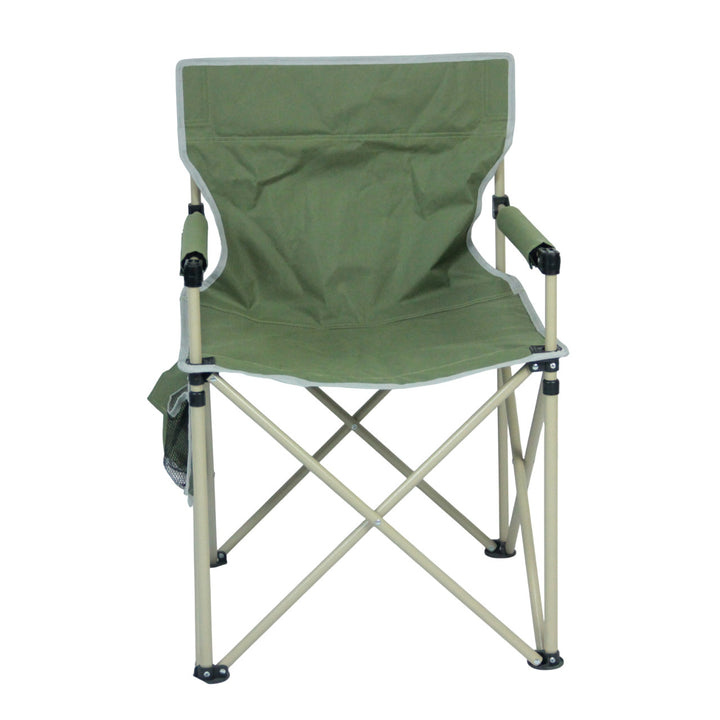 Folding chair with integrated cup holder and carrying bag Stornfield