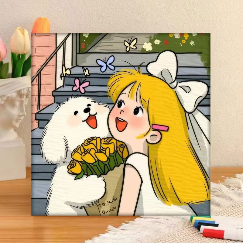 Whimsical Character Art Canvas Print Stornfield