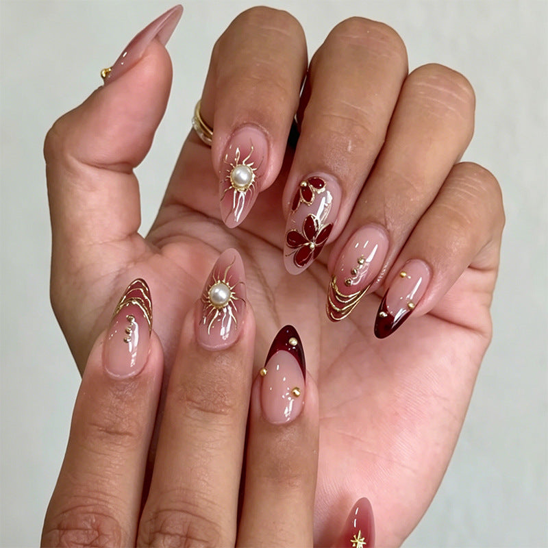 Elegant Artificial Nail Collection with Glitter Motifs Stornfield