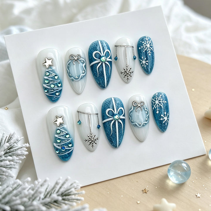 Decorative Jewel Embellished Press-On Nails
