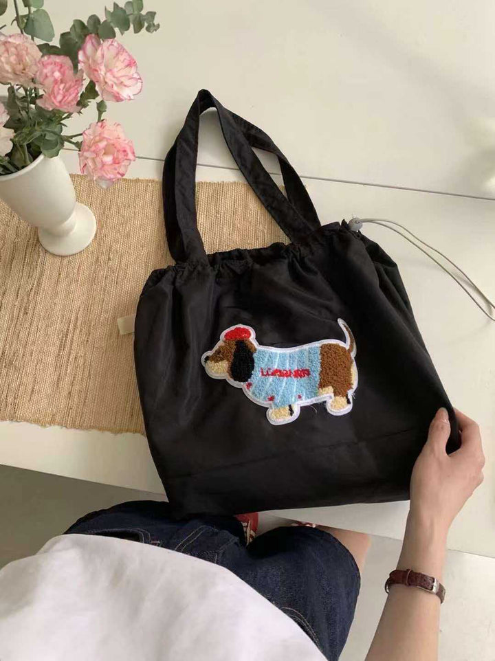 Cute Dog Embroidered Tote Bag Stornfield