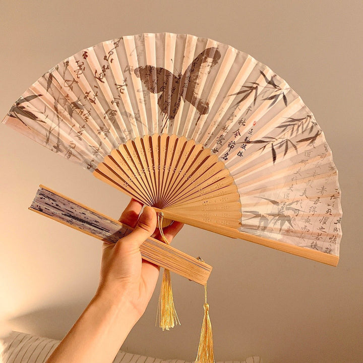 Handcrafted fan with elegant butterfly design Stornfield