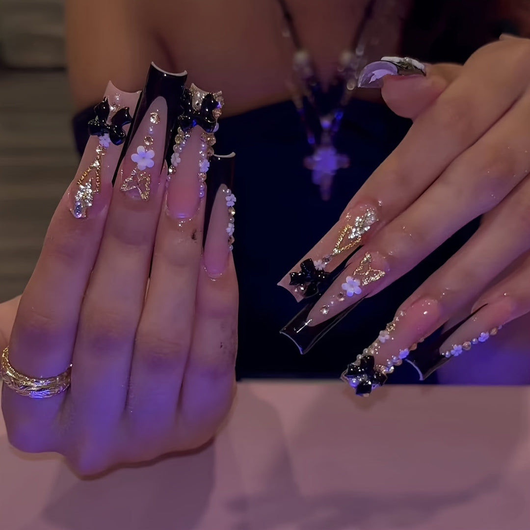 Glamorous Artistic Press-On Nail Set Stornfield