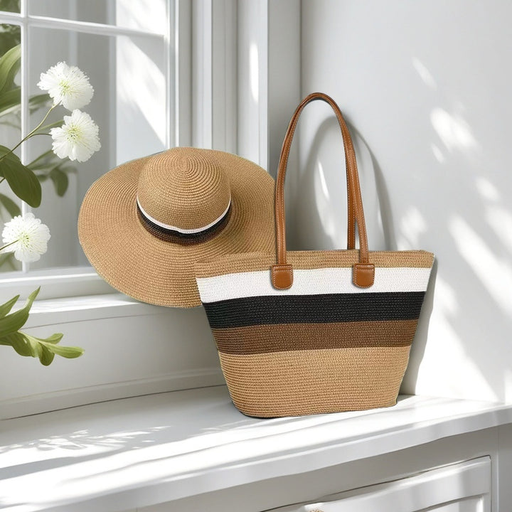 Beach bag with colorful stripes Stornfield