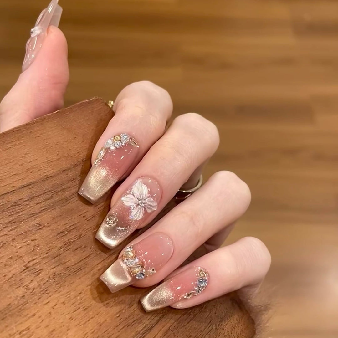 Floral Design Press-On Nail Set Stornfield