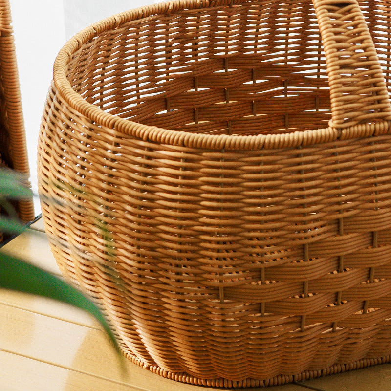 Handwoven Storage Basket with Handle Stornfield