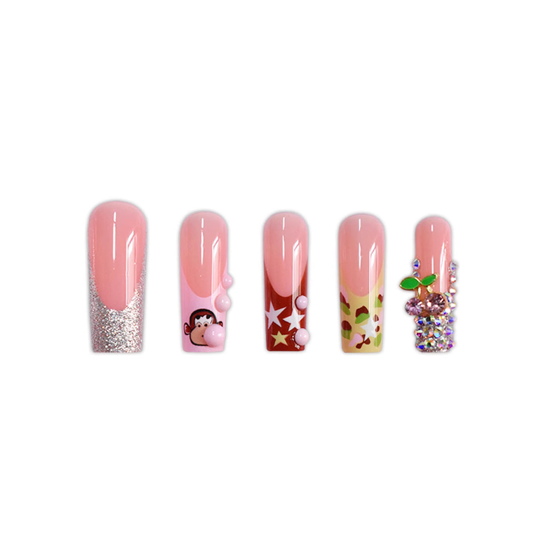 Artistic Cartoon-Themed Press-On Nails Stornfield