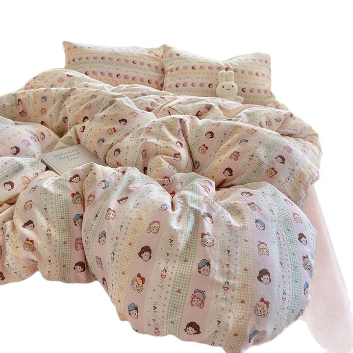 Printed Cotton-Blend Duvet Cover Set