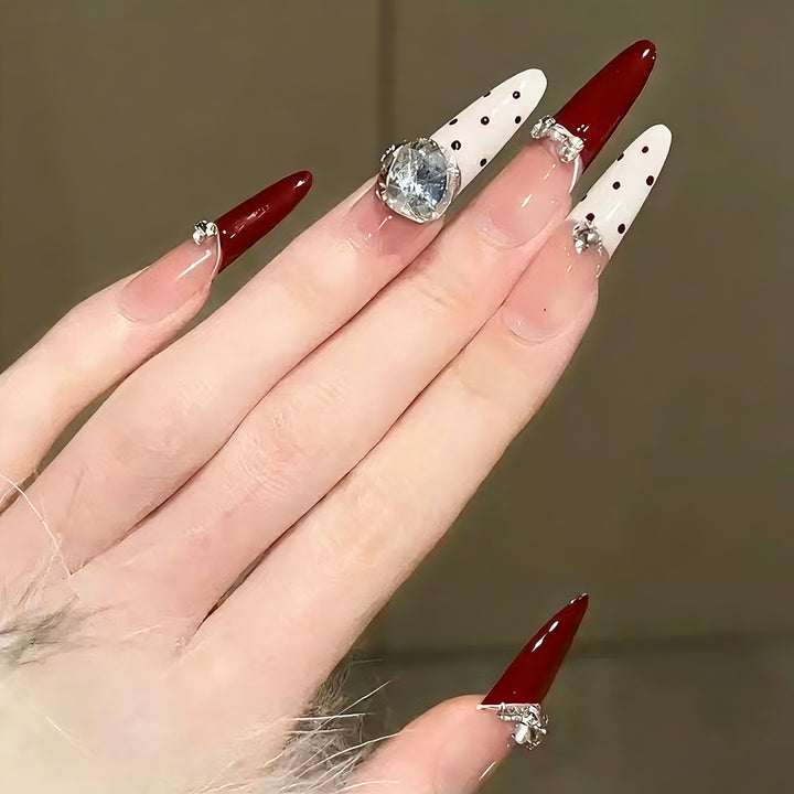 Glamorous artificial nail designs with crystal embellishments Stornfield