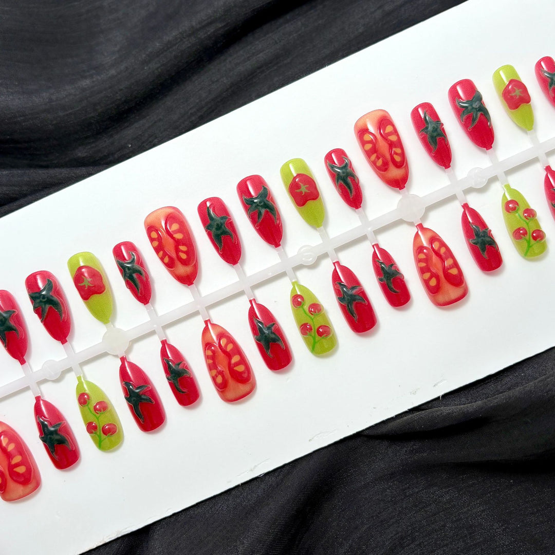Creative Vegetable-Themed Press-On Nails