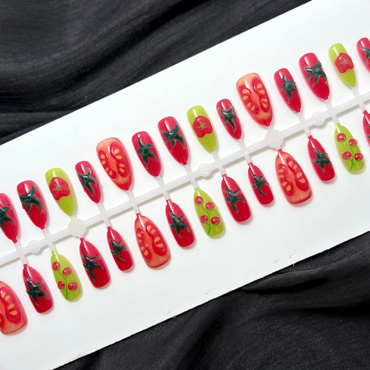 Creative Vegetable-Themed Press-On Nails