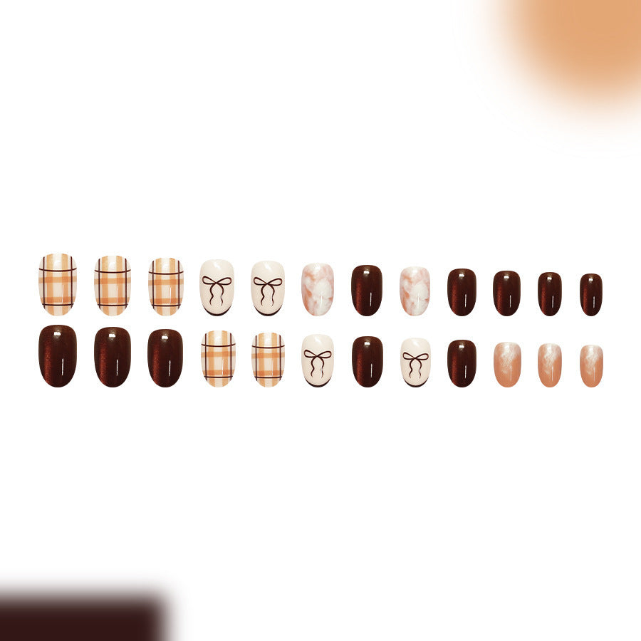 Chic Patterned Press-On Nail Set Stornfield