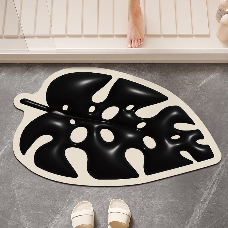Floral Print Bathroom Mat
