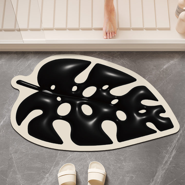 Floral Print Bathroom Mat