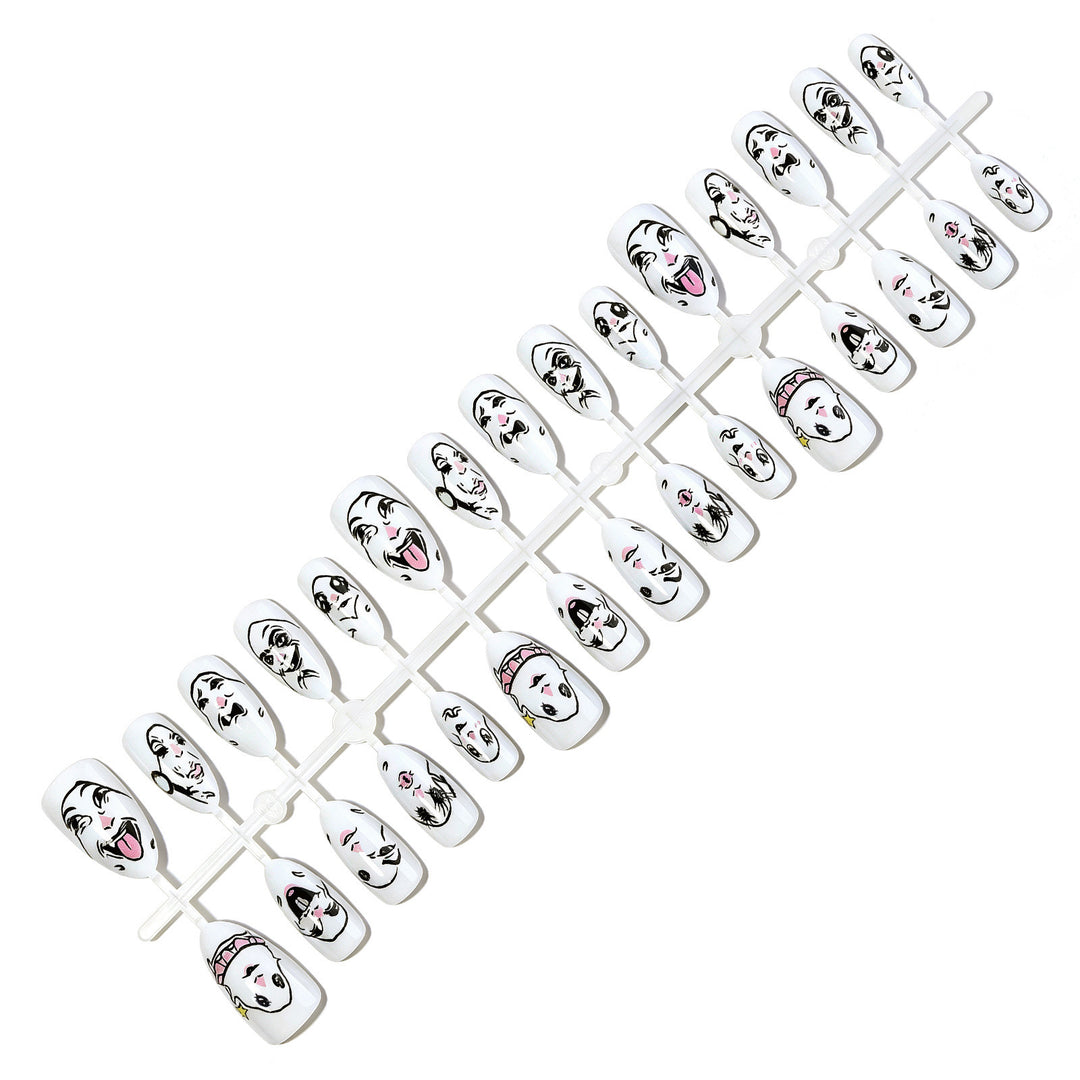 Creative Nail Art Set with Face Designs Stornfield