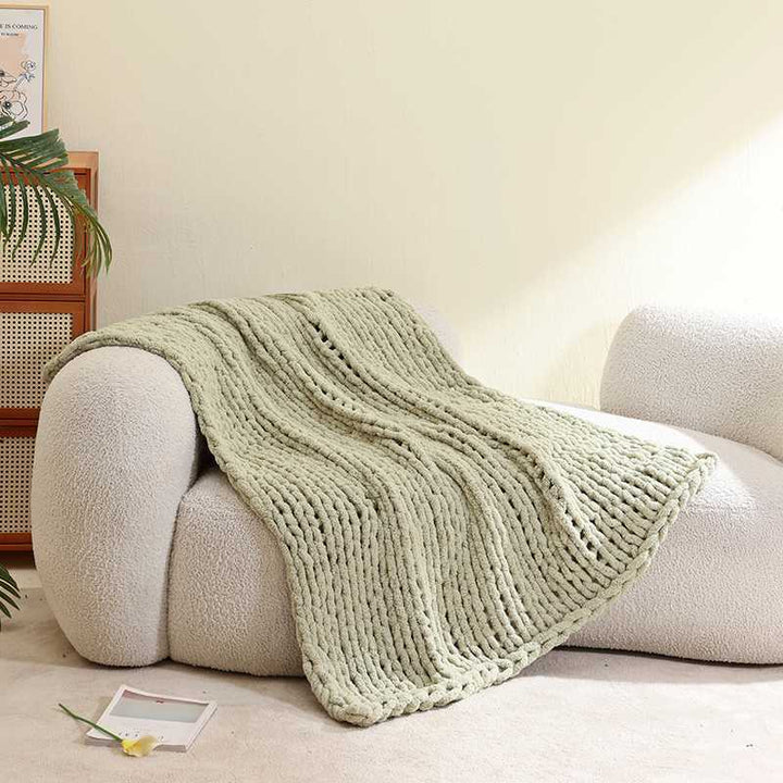 Cozy Knit Throw Blanket
