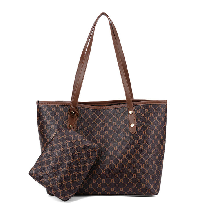 Elegant Designer Tote Bag with Matching Pouch