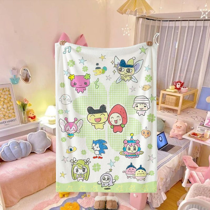Cartoon-Themed Cozy Throw Blanket