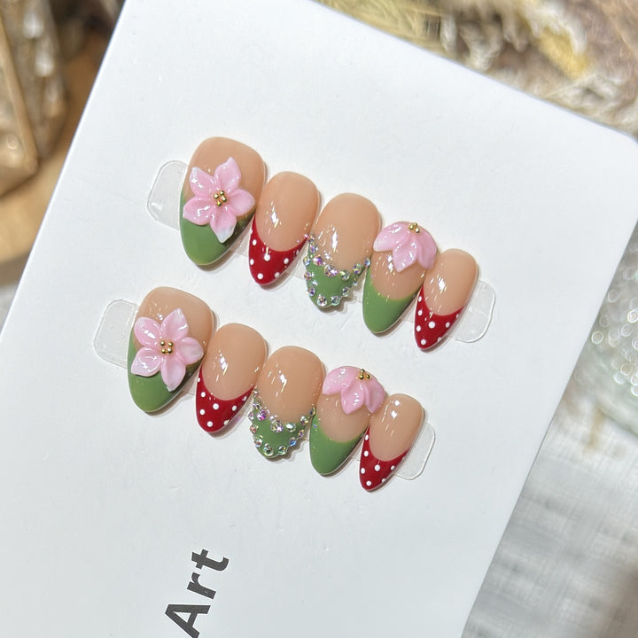 Floral-Themed Decorative Press-On Nail Set Stornfield 1788224030