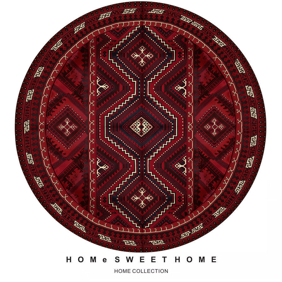 Vintage-Inspired Round Area Rug
