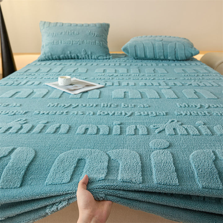 Ultra-Soft Textured Plush Bed Cover