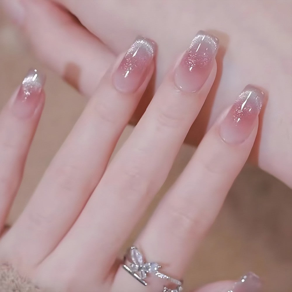 Elegant Floral Bow Press-On Nail Tips Stornfield