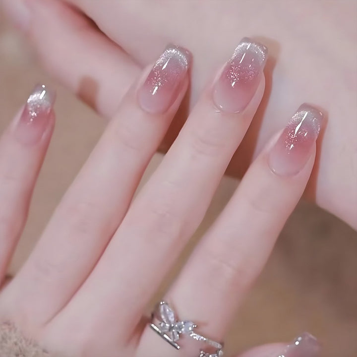 Elegant Floral Bow Press-On Nail Tips Stornfield