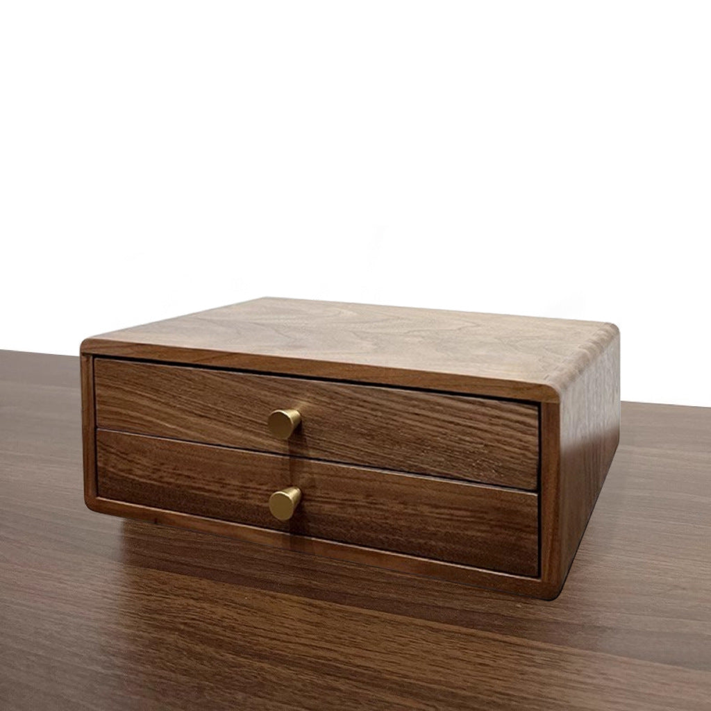 Wooden Jewelry Storage Box with Dual Drawers Stornfield