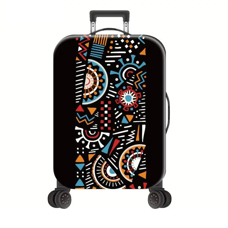 Unisex Hard Shell Suitcase with Creative Geometric Pattern Stornfield