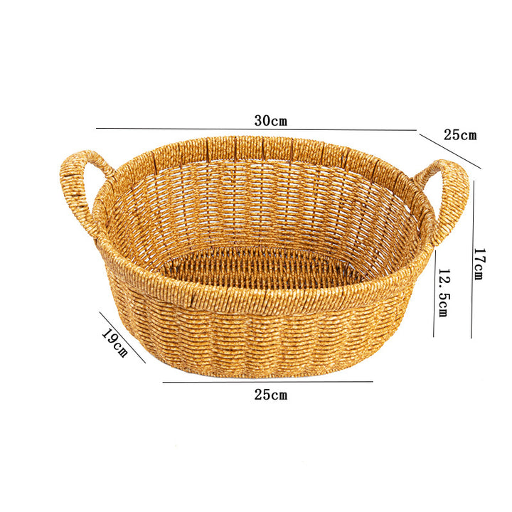 Handwoven Oval Storage Basket Stornfield
