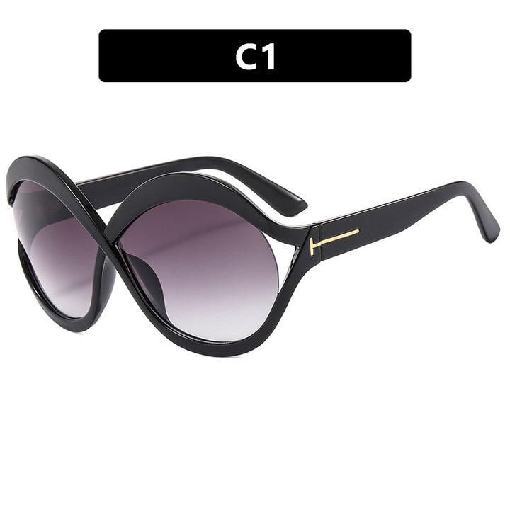 Women's extravagant Cat-Eye sunglasses with curved frame Stornfield